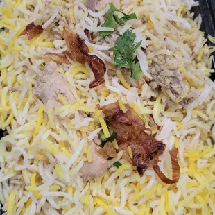 Malai chicken biryani - SO creamy and yummy.