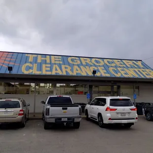 cars parked in front of the store