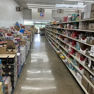 shelves of food and supplies