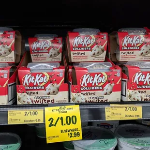 a display of a variety of kroe cookies