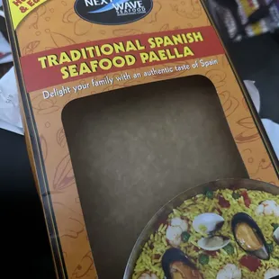 Box containing the meal being reviewed.