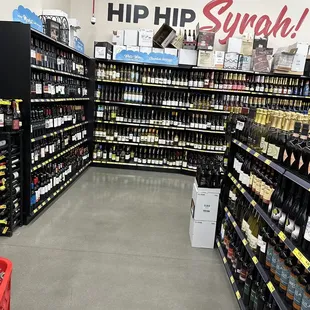 Huge wine and alcohol section!