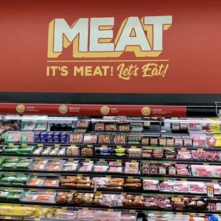 a meat section of a grocery store