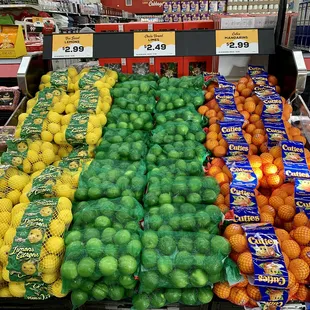 oranges, limes, and lemons