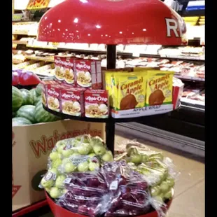 a display of vegetables in a grocery store