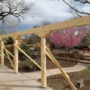 Columns set with beam work starting