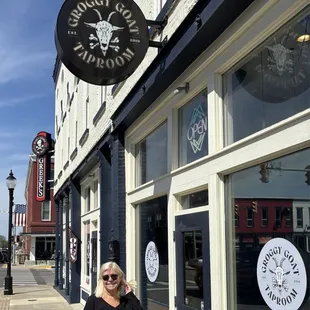 Outside of the groggy goat taproom