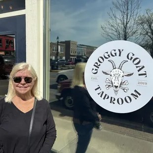 The entrance of the groggy goat taproom