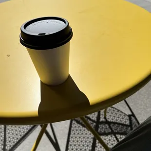 Great decaf and afternoon sun!