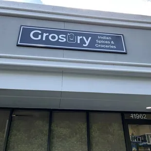 The front sign.