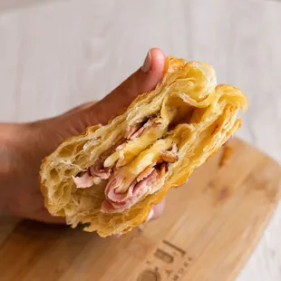 Ham &amp; Cheese Croissant, flaky croissant baked fresh everyday