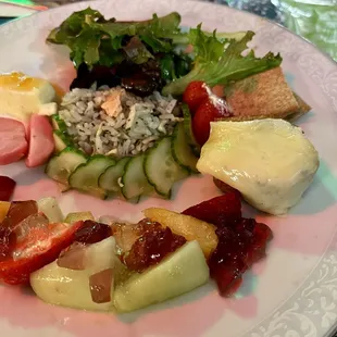 Appetizer plate, everything was well made, presentation was elegant