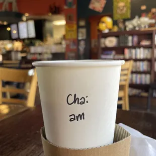 Chai Latte w/almond milk