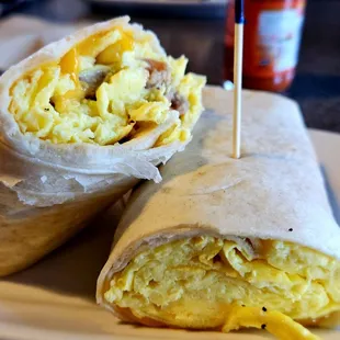 a breakfast burrito