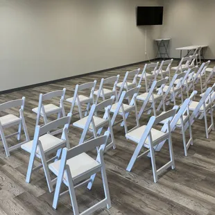 Host your worship service, bible study, or non profit event and you can also use our smart TV's.