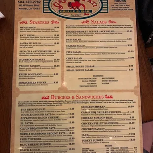 Menu front 6/3/23