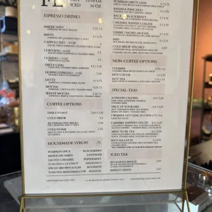 Drink Menu