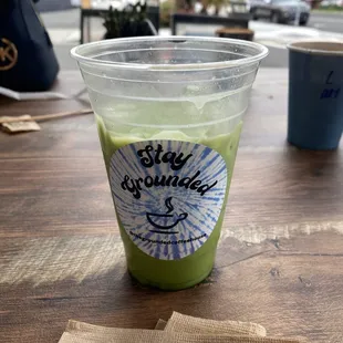 Iced Matcha Sweetened w/ Oat Milk