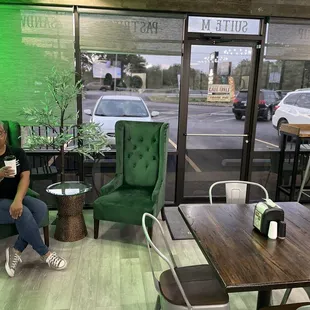 Additional seating options inside