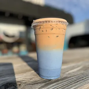 Blue Vanilla Iced Latte