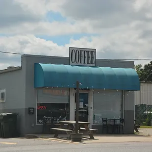 Exterior.  To the right of Subway