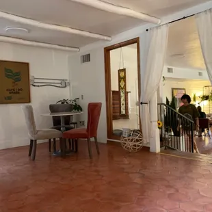 Upper level slightly quieter area