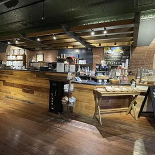 the interior of a coffee shop