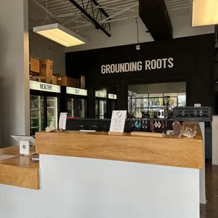 the front desk of grounding roots