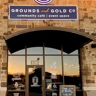 Sunrise on the front entry.