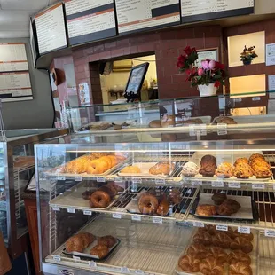 pastries and pastries on display