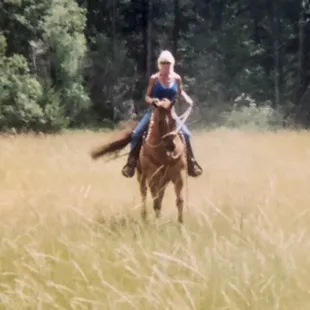 Me on my gelding at our Winthrop property