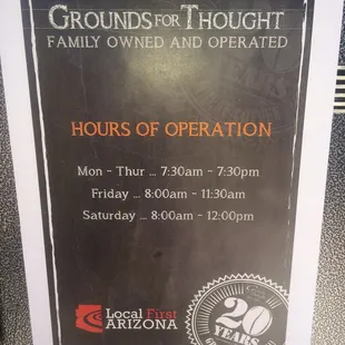 hours of operation