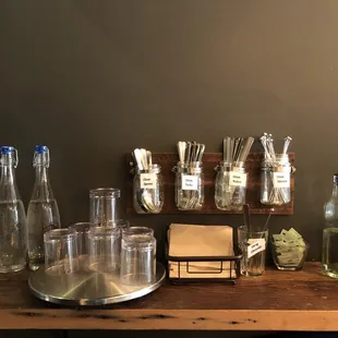 a selection of glassware