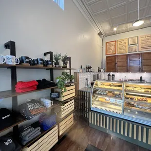 the interior of a coffee shop