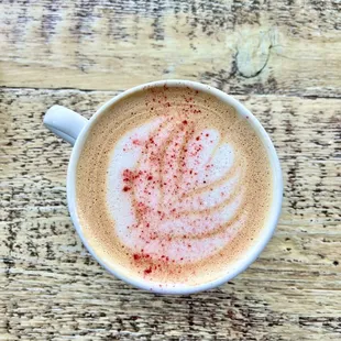 valentine&apos;s day special - beetroot miel w/ oatmilk ($5)