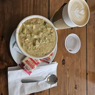 Soup with Caramel Latte