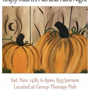 They seem to host paint nights once a month