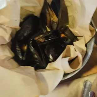 Mussels from seafood boil