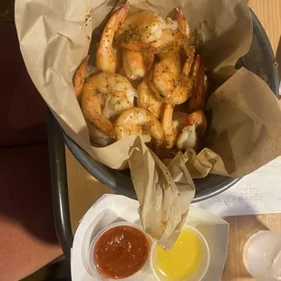 Steamed Cajun shrimp