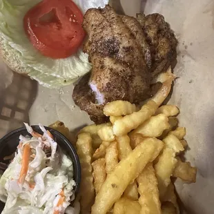 Grouper burger - grilled