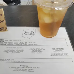 Tea and shake for $8.