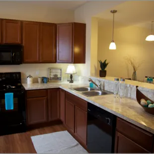 Interior shot of kitchen.