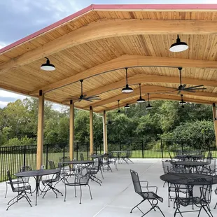 GPG's "Grove" is surrounded by grass and woods - adjacent to Kellogg Park.