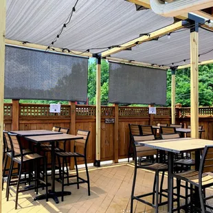 High top area outside. Anderson's only full service outdoor bar!