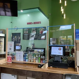 the counter area