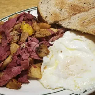 Fresh made Corned Beef Hash and eggs