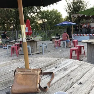 a cup of coffee and an umbrella