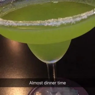 a margarita in a coupe glass