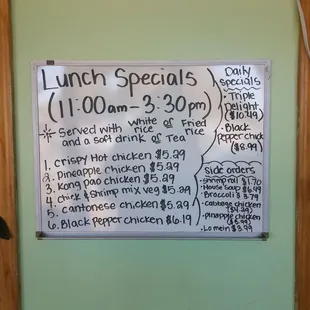 Lunch Specials