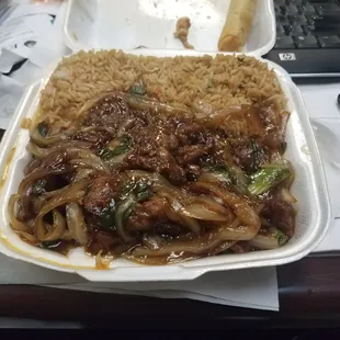 Excellent Mongolian Beef and Rice